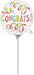 Congrats Swirls 4-Inch Round Foil Balloon