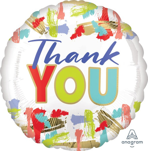 Thank You Painted 18-Inch Round Foil Balloon