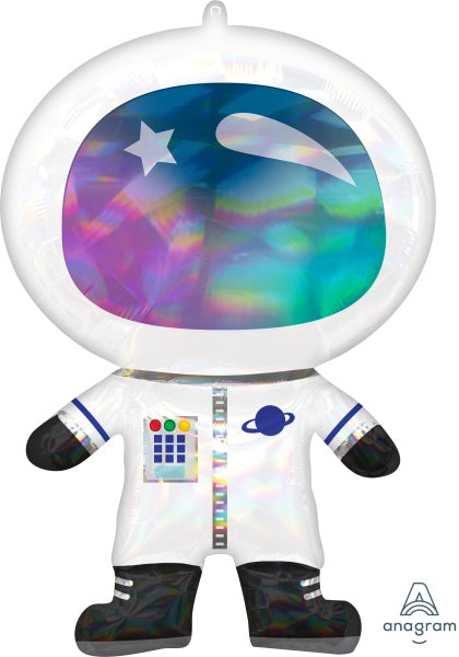 30-Inch Iridescent Astronaut Foil Balloon