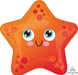 Starfish 18-Inch Shaped Foil Balloon