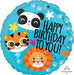 LION TIGER PANDA HBD 18" RND HX S40 PKG