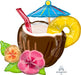 Coconut Piña Colada 30-Inch Shaped Foil Balloon