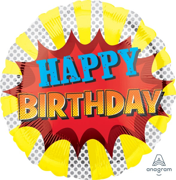 Super Hero Birthday 18 Inch Round Foil Balloon