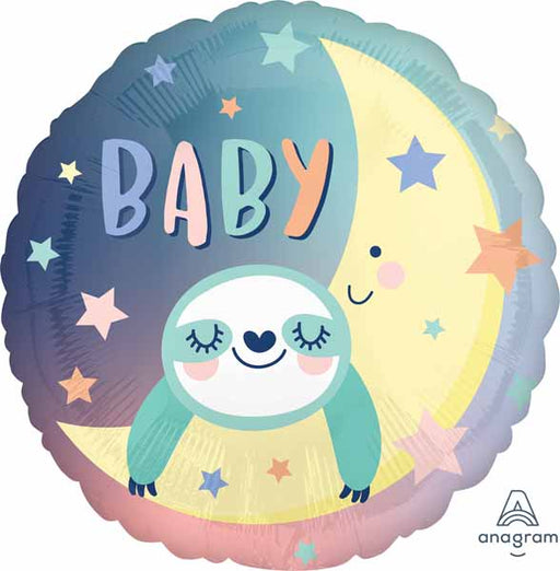 Baby Sloth 18-Inch Round Foil Balloon