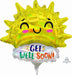Get Well Happy Sun Mini Foil Balloon