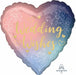 Wedding Wishes Twilight Lace 18-Inch Heart Foil Balloon