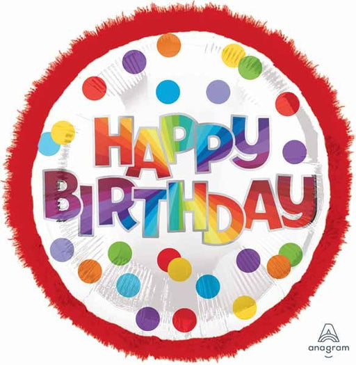 Dots of Color Birthday Doo Dad Foil Balloon