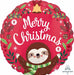 Sloth Christmas 18-Inch Round Foil Balloon