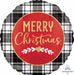 Christmas Plaid 18" Round Foil Balloon