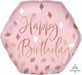 23-Inch Blush Birthday Shaped Foil Balloon