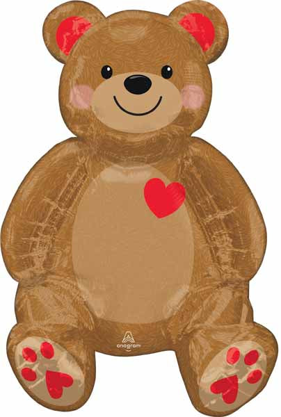 20-Inch Sitting Teddy Bear Foil Balloon