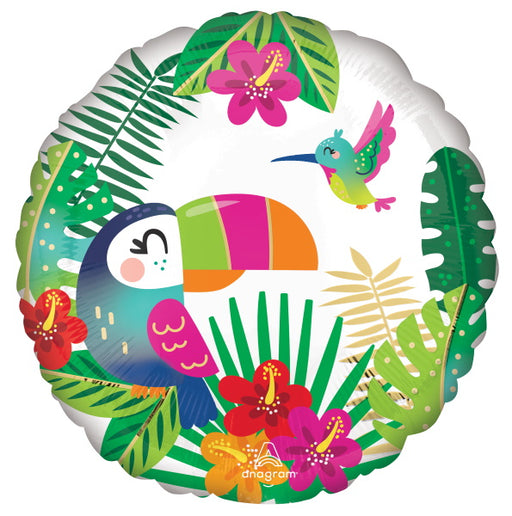 Tropical Paradise 18-Inch Round Foil Balloon