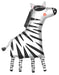 Get Wild Zebra 24-Inch Shaped Foil Balloon