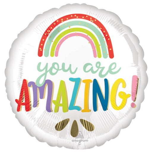 You're Amazing Rainbow 18-Inch Round Foil Balloon