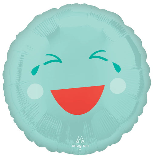 Green Smiles 18-Inch Round Foil Balloon