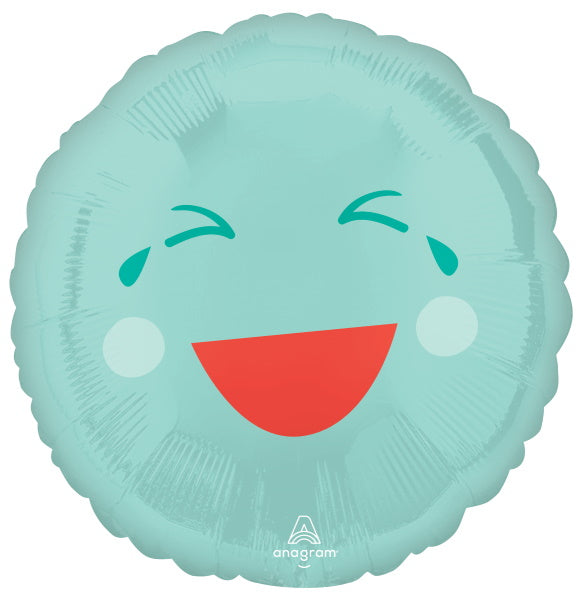 Green Smiles 18-Inch Round Foil Balloon
