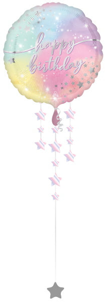 Luminous Birthday Drop a Line Foil Balloon