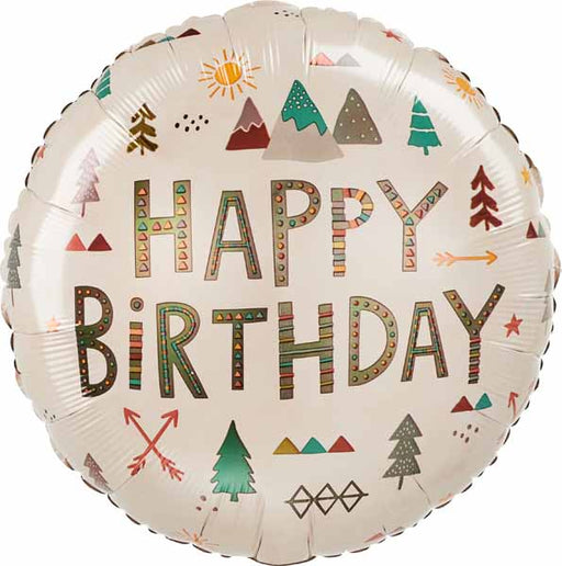 Wilderness Happy Birthday 18-Inch Round Foil Balloon