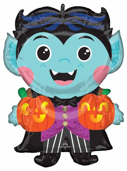 Cute Vampire 30-Inch Halloween Foil Balloon