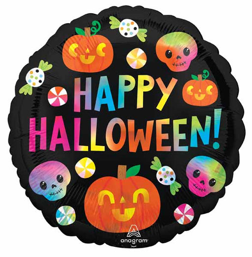 Halloween Cuties 18-Inch Round Holographic Foil Balloon