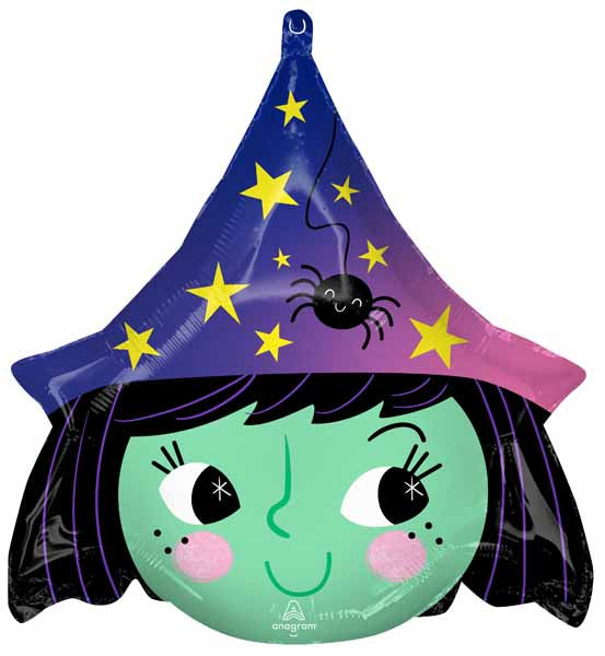 19" Halloween Witch Junior Shape Foil Balloon