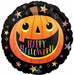 Smiley Halloween Pumpkin 18-Inch Round Foil Balloon