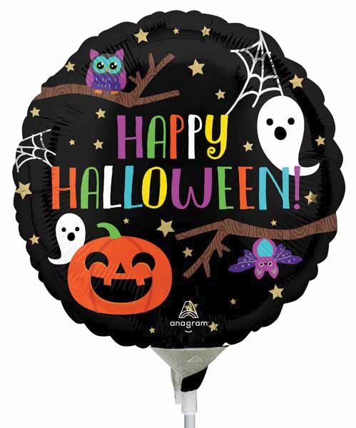 Halloween Night 4 Inch Round Foil Balloon