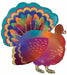 32-Inch Glitter Turkey Foil Balloon