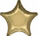 19 Inch White Gold Star Foil Balloon