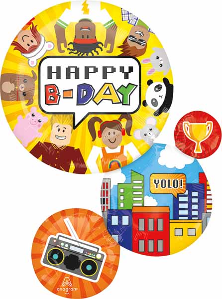 Party Town 28-Inch Shaped Foil Birthday Balloon