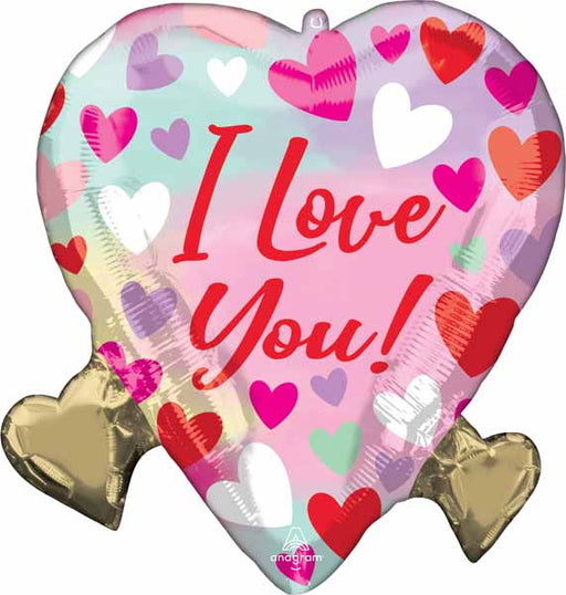 Pastel Love I Love You Heart Foil Balloon