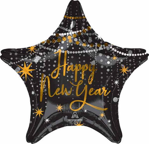 Midnight Hour Happy New Year 19" Star Foil Balloon