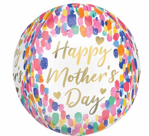Happy Mother's Day Colourful 16-Inch Orbz Foil Balloon