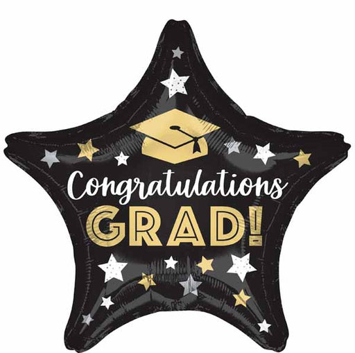 Congrats Grad Stars 18" Star-Shaped Foil Balloon
