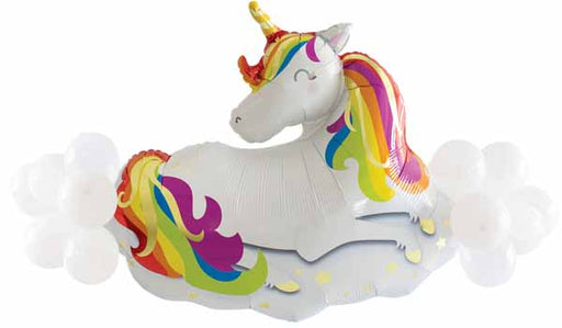 49 Inch Unicorn Latex Accent Foil Balloon Kit