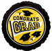 True to School Yellow 18" Round Graduation Foil Balloon