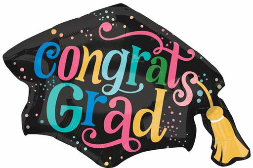 Congrats Grad Cap 31-Inch Foil Balloon