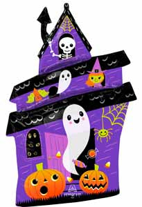 32-Inch Haunted House Halloween Foil Balloon