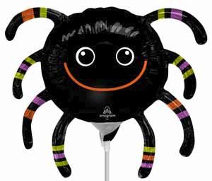 Smiley Spider Mini Shape Halloween Foil Balloon