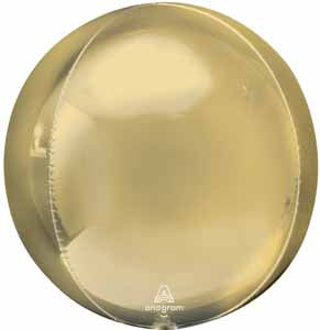 Jumbo White Gold Orbz Foil Balloon