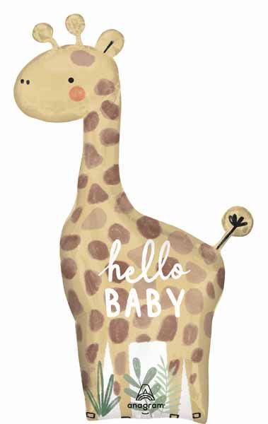 Soft Jungle Baby 42 Inch Shaped Foil Balloon
