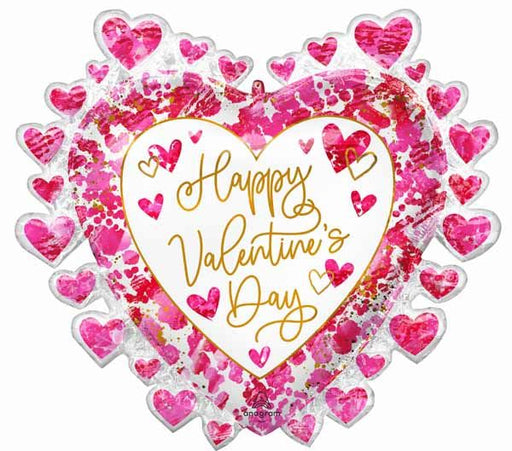 Heartful Happy Valentine's Day 29-Inch Foil Balloon