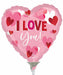 I Love You Playful Hearts 4-Inch Heart Foil Balloon