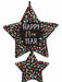 Happy New Year Confetti Stars 37" Foil Balloon