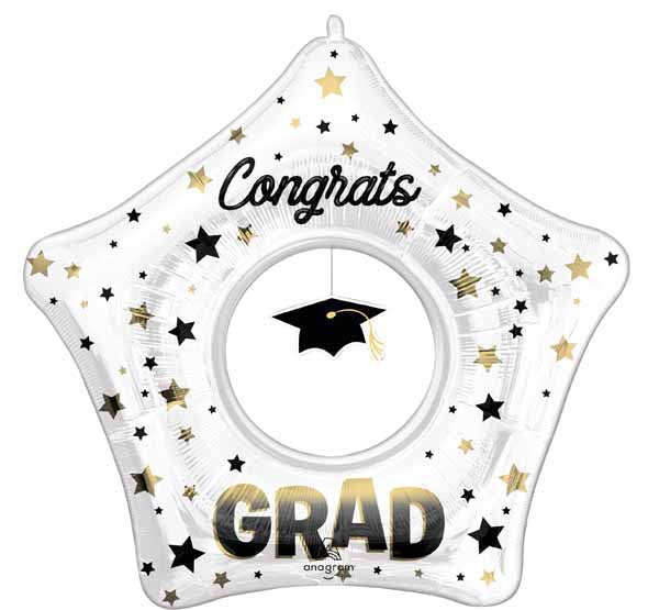 32-Inch Grad Cap Dangler Foil Balloon