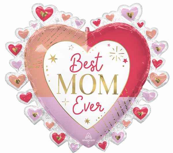 Best Mom Ever Hearts 29" Foil Balloon