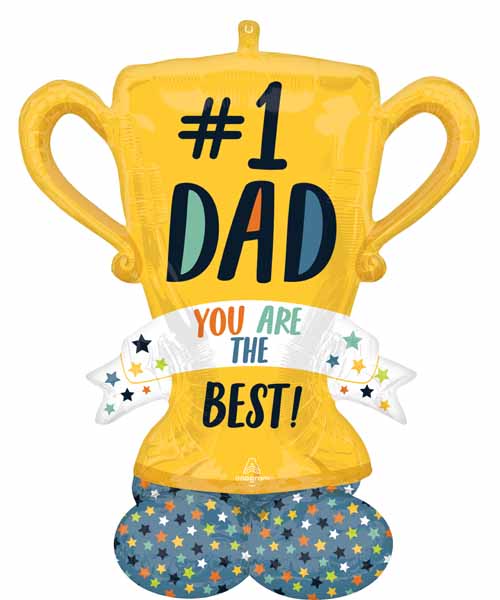 Best Dad Trophy 43-Inch AirLoonz Foil Balloon