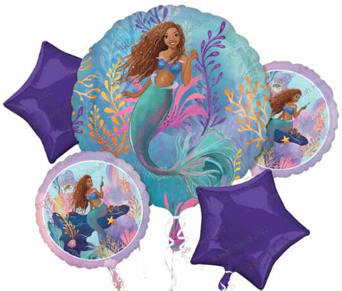 Disney The Little Mermaid Live Action Foil Balloon Bouquet
