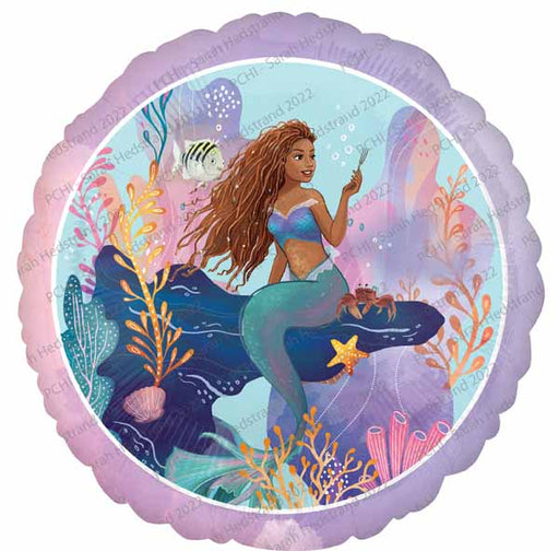 The Little Mermaid Live-Action 18-Inch Round Foil Balloon