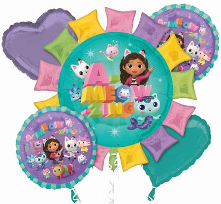 Gabby's Dollhouse Foil Balloon Bouquet